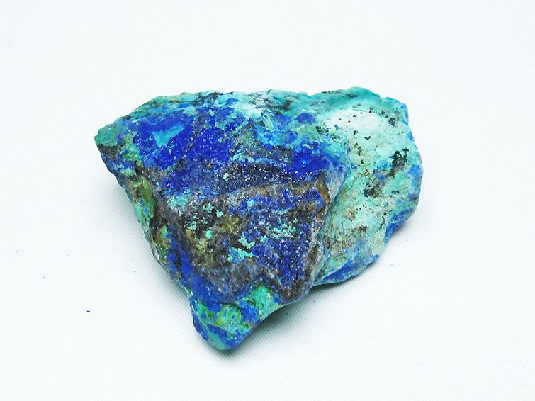 アズライト 藍銅鉱 ブルーマラカイト 原石[T485-3421] 3枚目