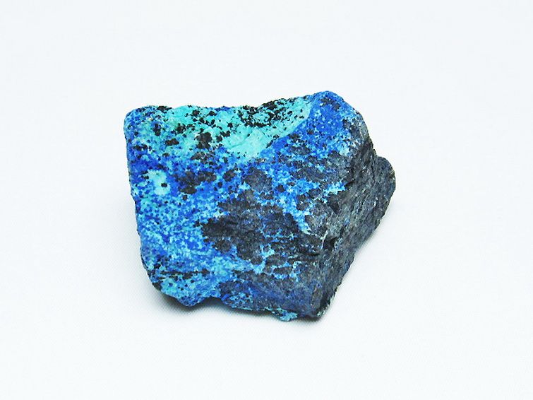 アズライト 藍銅鉱 ブルーマラカイト 原石[T485-3425] 1枚目
