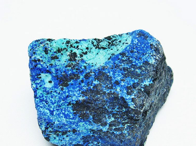 アズライト 藍銅鉱 ブルーマラカイト 原石[T485-3425] 2枚目