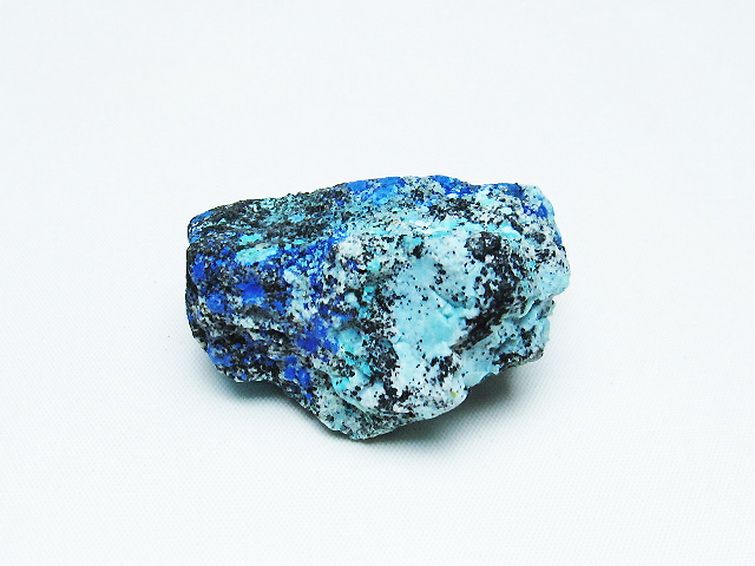アズライト 藍銅鉱 ブルーマラカイト 原石[T485-3446] 1枚目