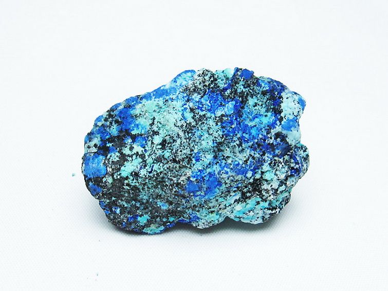 アズライト 藍銅鉱 ブルーマラカイト 原石[T485-3446] 2枚目
