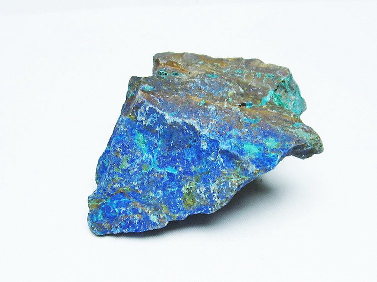 アズライト 藍銅鉱 ブルーマラカイト 原石[T485-3493] 1枚目