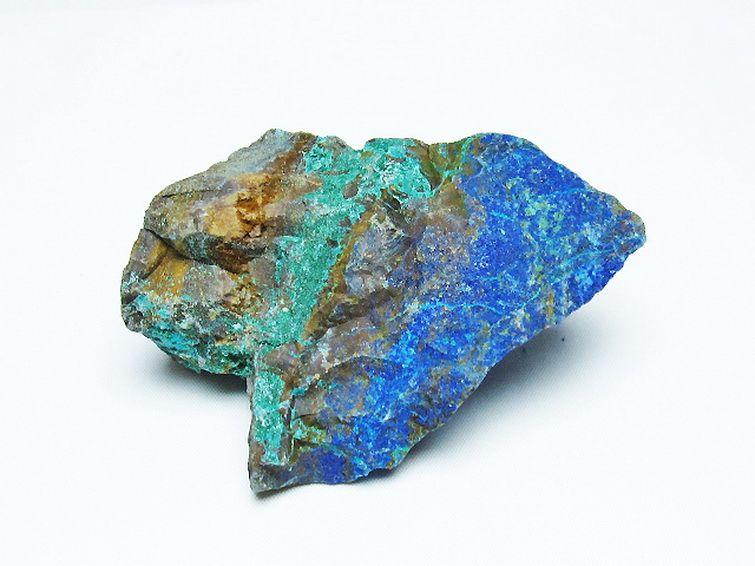 アズライト 藍銅鉱 ブルーマラカイト 原石[T485-3493] 3枚目