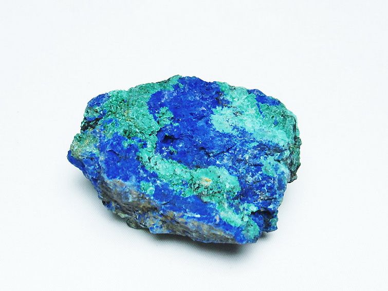 アズライト 藍銅鉱 ブルーマラカイト 原石[T485-3495] 1枚目