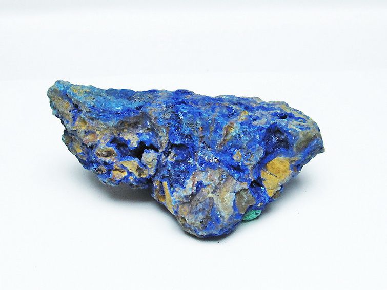 アズライト 藍銅鉱 ブルーマラカイト 原石[T485-3548] 1枚目