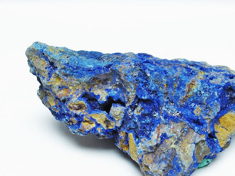 アズライト 藍銅鉱 ブルーマラカイト 原石[T485-3548] 2枚目