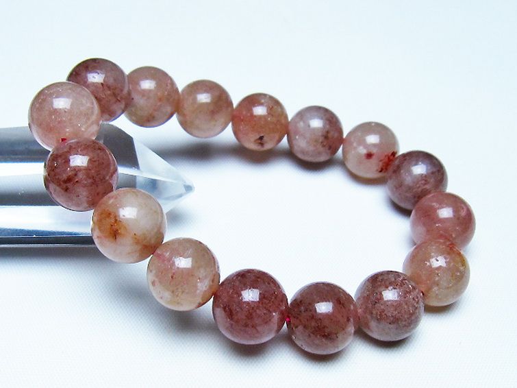 アフリカンストロベリークォーツ ブレスレット 12mm [t489-1622] 1枚目