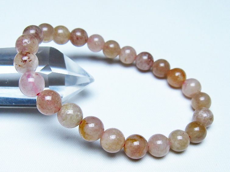 アフリカンストロベリークォーツ ブレスレット 8mm [t489-1628] 1枚目