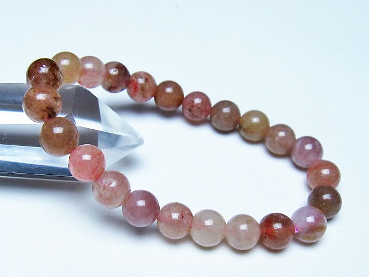 アフリカンストロベリークォーツ ブレスレット 8mm [t489-1631] 1枚目