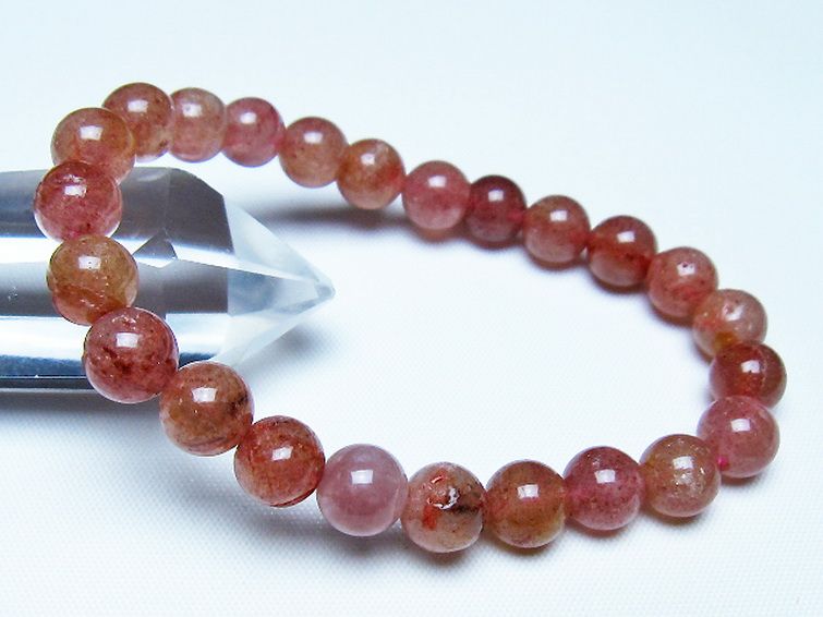 アフリカンストロベリークォーツ ブレスレット 8mm [t489-1634] 1枚目