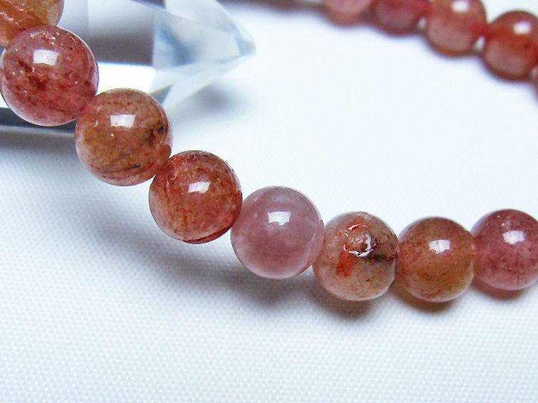 アフリカンストロベリークォーツ ブレスレット 8mm [t489-1634] 3枚目