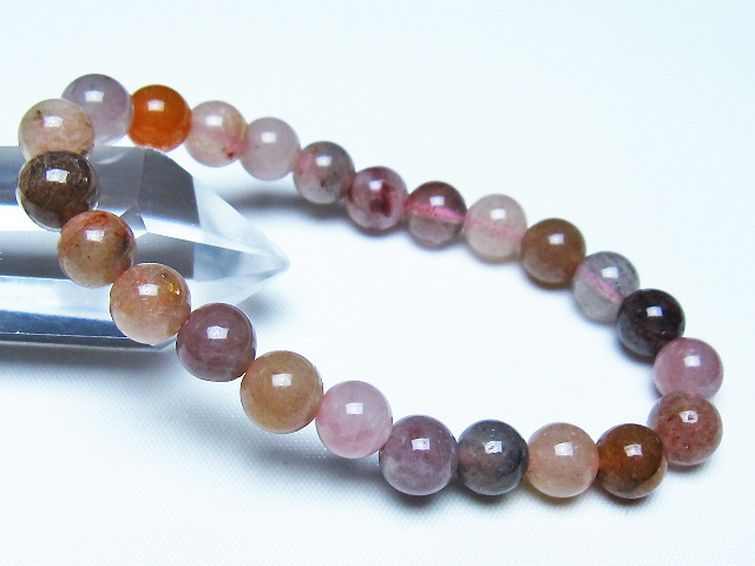 アフリカンストロベリークォーツ ブレスレット 8mm [t489-1636] 1枚目