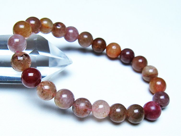 アフリカンストロベリークォーツ ブレスレット 8mm [t489-1659] 1枚目