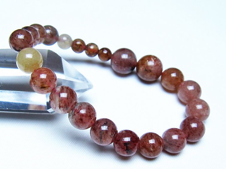 アフリカンストロベリークォーツ ブレスレット 6mm [t489-1661] 1枚目