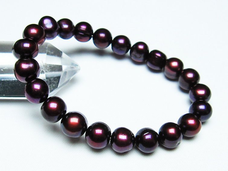 真珠 パール ミックスビーズ ブレスレット 10mm [T491-1376] 1枚目