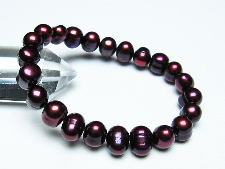 真珠 パール ミックスビーズ ブレスレット 10mm [T491-1382] 1枚目