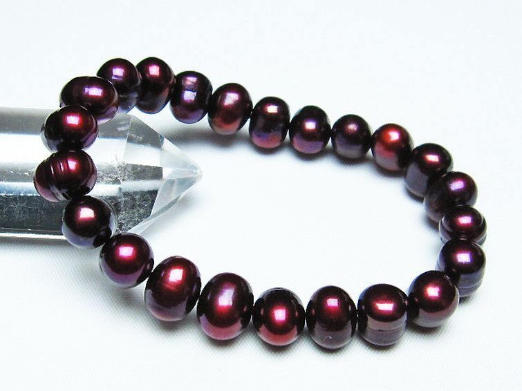 真珠 パール ミックスビーズ ブレスレット 11mm [T491-1385] 1枚目