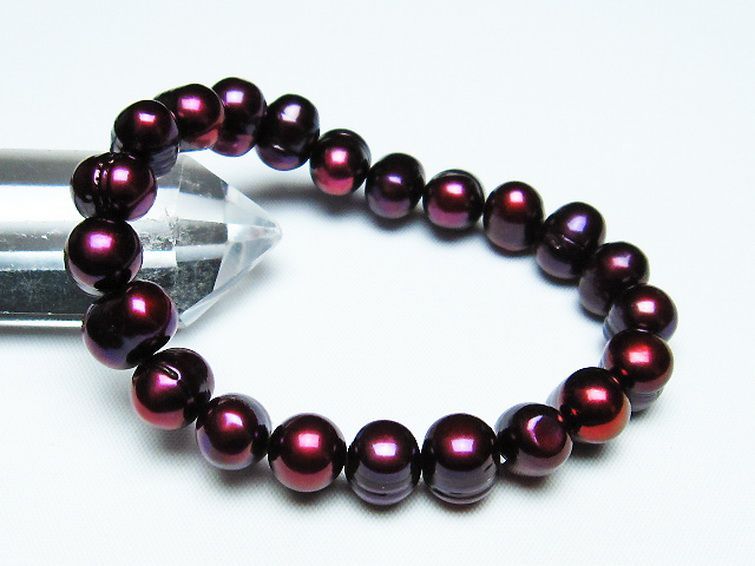 真珠 パール ミックスビーズ ブレスレット 11mm [T491-1393] 1枚目