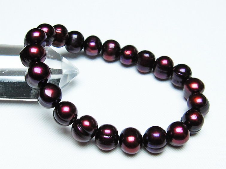 真珠 パール ミックスビーズ ブレスレット 10mm [T491-1403] 1枚目