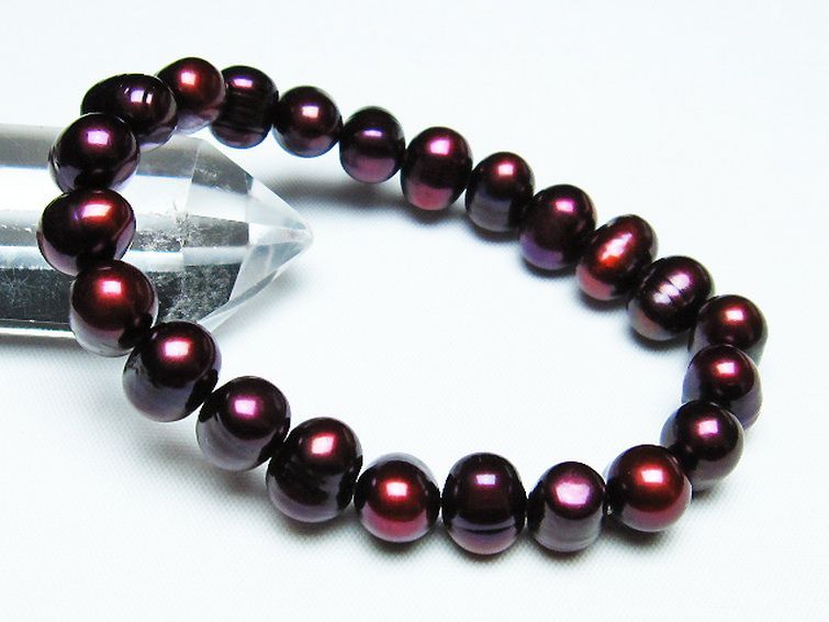 真珠 パール ミックスビーズ ブレスレット 10mm [T491-1407] 1枚目