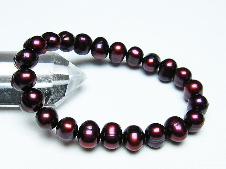 真珠 パール ミックスビーズ ブレスレット 10mm [T491-1414] 1枚目