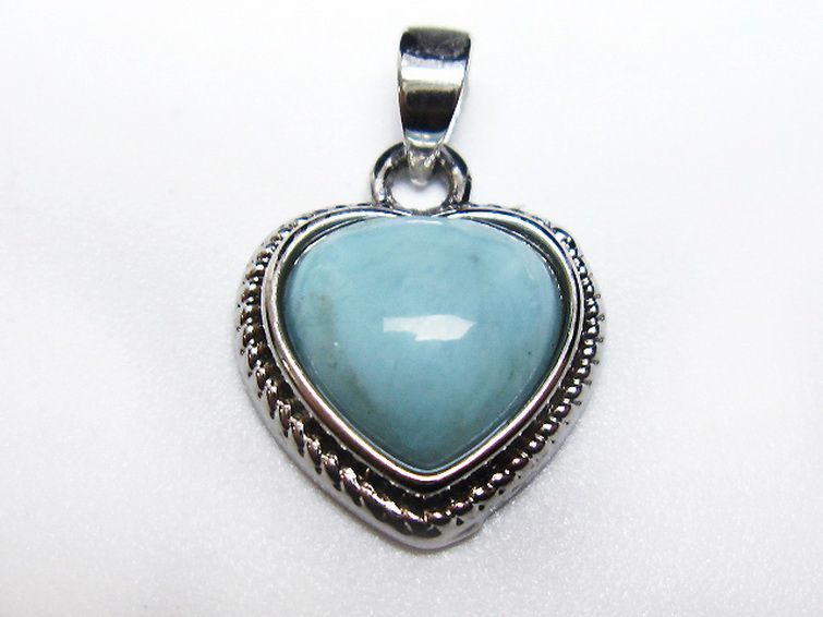 ラリマーハート ペンダント [T495-3817] 3枚目