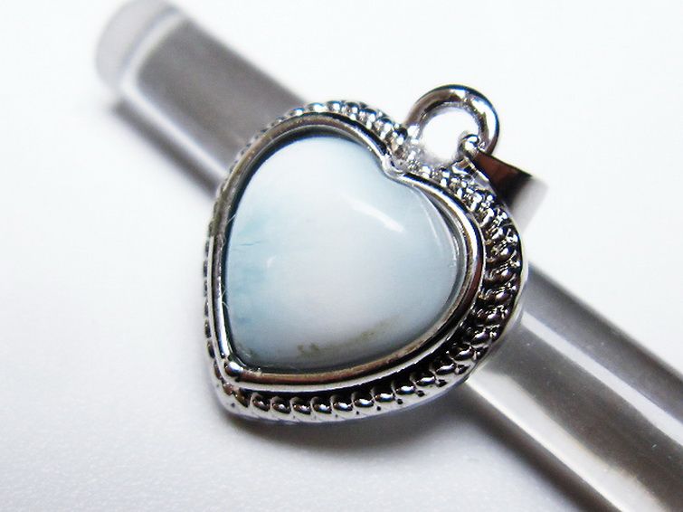 ラリマーハート ペンダント [T495-3825] 2枚目