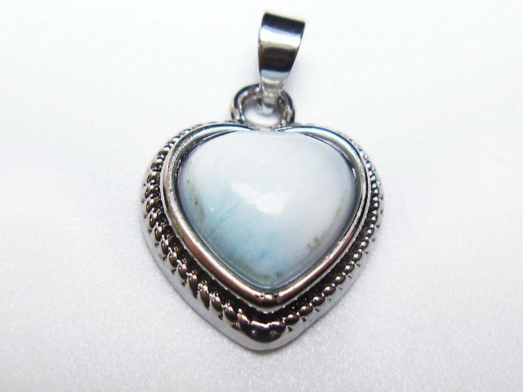 ラリマーハート ペンダント [T495-3825] 3枚目