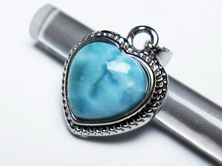 ラリマーハート ペンダント [T495-3893] 2枚目