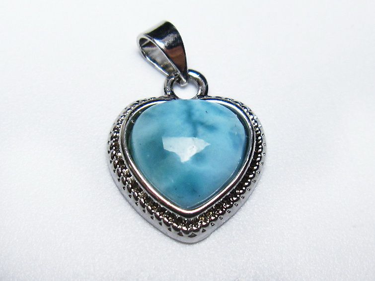 ラリマーハート ペンダント [T495-3893] 3枚目