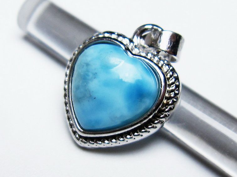 ラリマーハート ペンダント [T495-3904] 2枚目