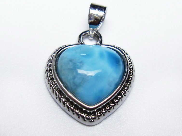 ラリマーハート ペンダント [T495-3904] 3枚目