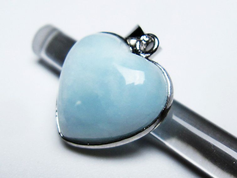 ラリマーハート ペンダント [T495-3997] 2枚目