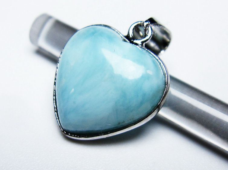 ラリマーハート ペンダント [T495-4004] 2枚目