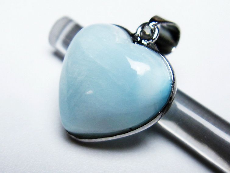 ラリマーハート ペンダント [T495-4032] 2枚目