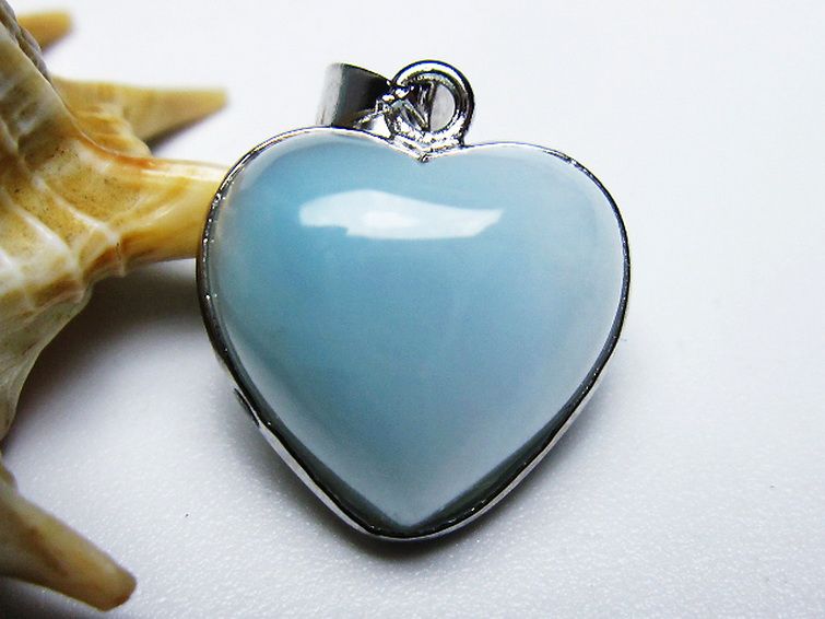 ラリマーハート ペンダント [T495-4047] 1枚目