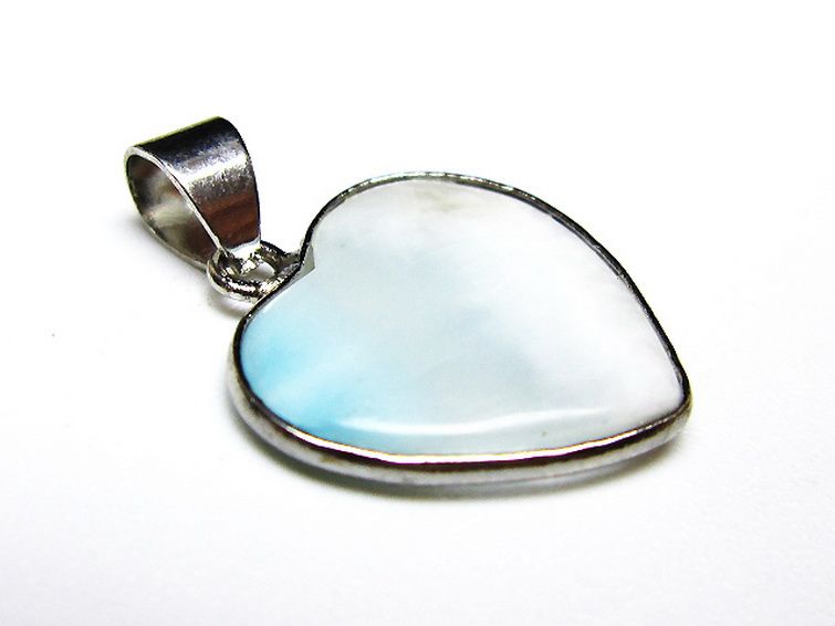 ラリマーハート ペンダント [t495-4385] 3枚目