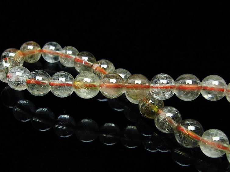 金針ルチル水晶 ブレスレット 6mm [t5-21387] 2枚目