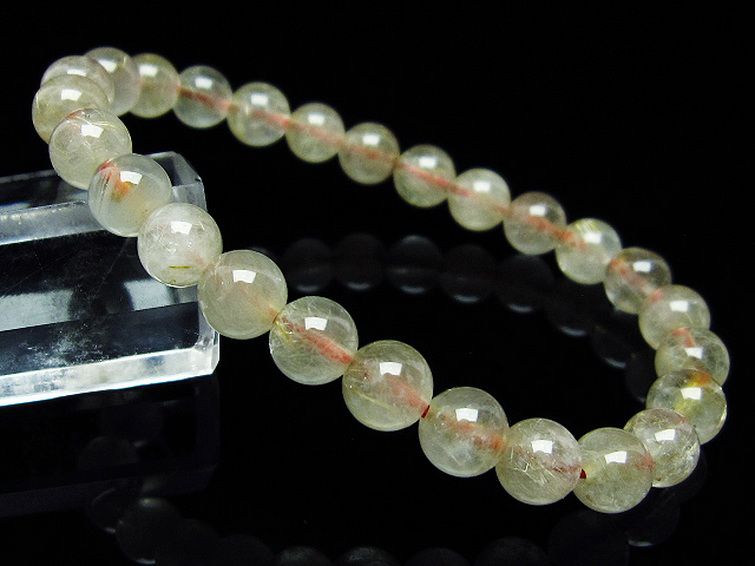 金針ルチル水晶 ブレスレット 7mm [t5-21444] 1枚目