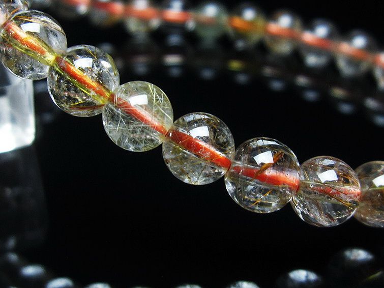 金針ルチル水晶 ブレスレット 6mm [t5-21545] 3枚目