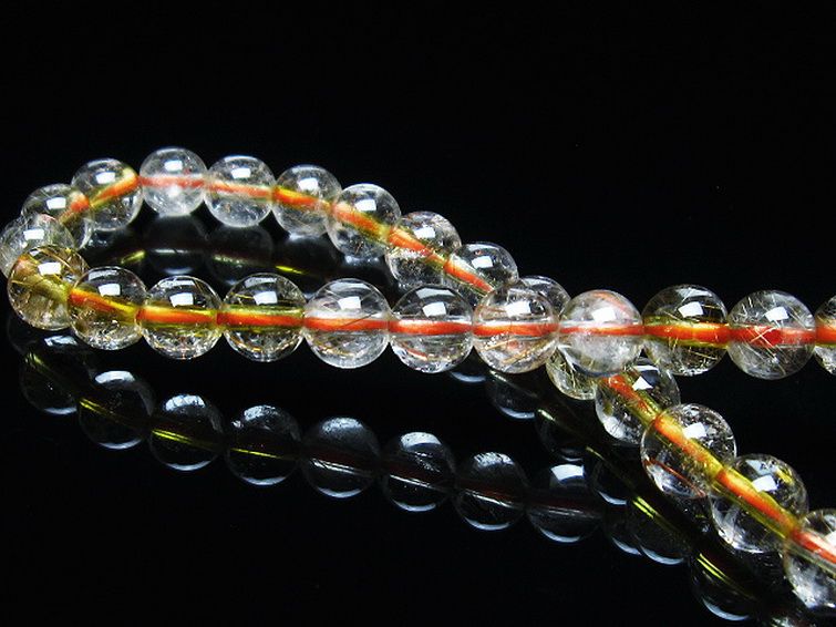 金針ルチル水晶 ブレスレット 6mm [t5-21571] 2枚目