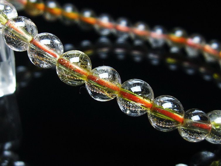 金針ルチル水晶 ブレスレット 6mm [t5-21571] 3枚目