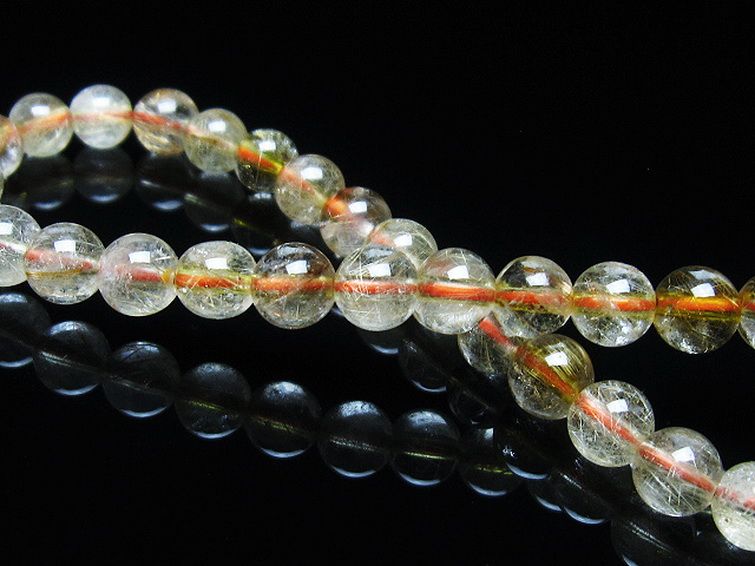 金針ルチル水晶 ブレスレット 6mm [t5-21601] 2枚目