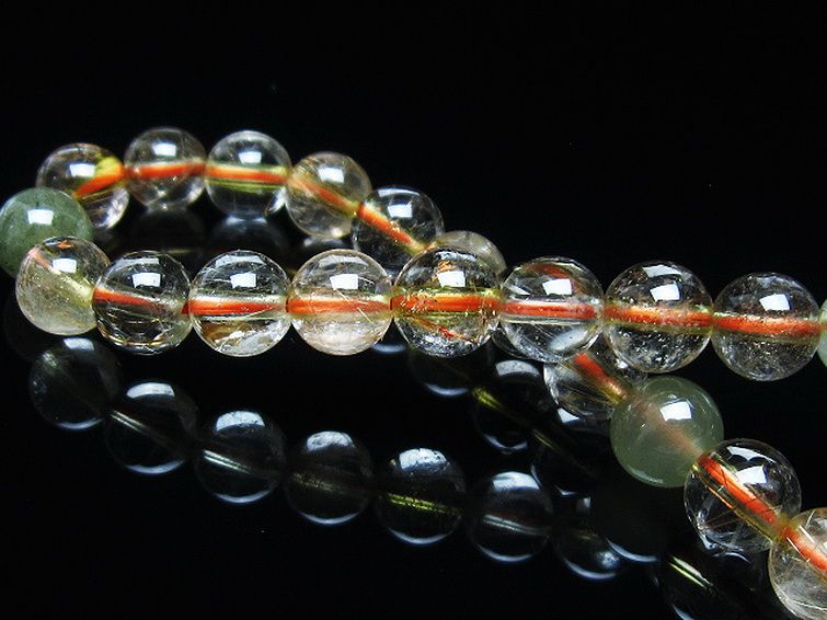 金針ルチル水晶 ブレスレット 7mm [T5-21663] 2枚目