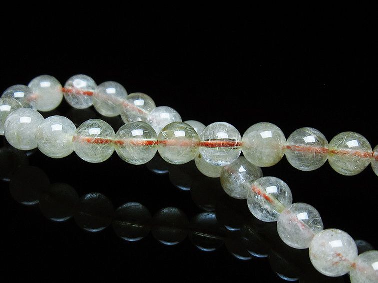 金針ルチル水晶 ブレスレット 7mm [t5-21812]