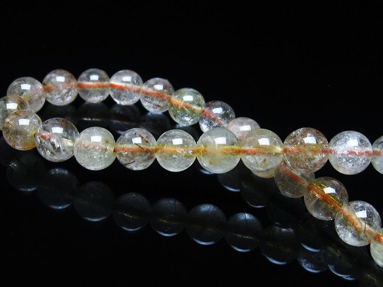 金針ルチル水晶 ブレスレット 6mm [t5-21824] 2枚目