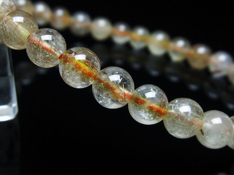 金針ルチル水晶 ブレスレット 6mm [t5-21824] 3枚目