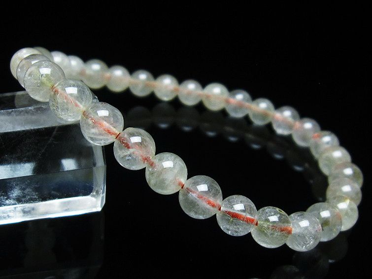 金針ルチル水晶 ブレスレット 6mm [T5-21832] 1枚目