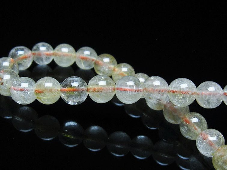 金針ルチル水晶 ブレスレット 6mm [t5-21836] 2枚目