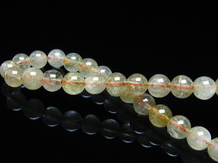 金針ルチル水晶 ブレスレット 6mm [T5-21837] 2枚目